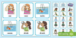 Free Eal Students Present And Past Tense Picture Cards This is a reference page for sit verb forms in present, past and participle tenses. free present and past tense verb matching cards