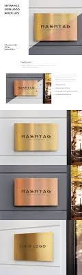 2x Gold Entrance Sign Logo Mock Up In 2020 Entrance Sign Logo Bundle Gold Design