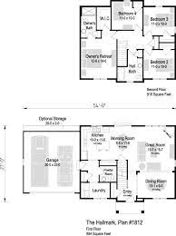 Empty nesters may also appreciate this. The Hallmark Plan 1812 2 Story 1 812 Sq Ft 4 Bedroom 2 5 Bath 4 Bedroom House Plans Four Bedroom House Plans House Design
