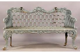 286 Rare American Cast Iron Garden Bench White House Lot 286 Cast Iron Garden Bench Cast Iron Garden Furniture Wrought Iron Garden Furniture