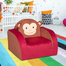 1 year ago1 year ago. Kinbor Kids Sofa Children Couch Plush Armrest Chair 3 In 1 Fold Out Chair Bed For Nursery Toddler Lounge Bed Reliner Monkey On Sale Overstock 31491365