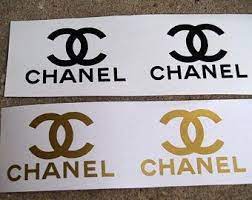 Chanel Glitter Vinyl Stickers Etsy Uk In 2021 Chanel Stickers Chanel Stickers Logo Glitter Vinyl
