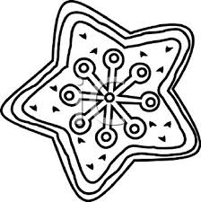 Black and white christmas gingerbread woman mascot wearing a santa hat #1171459 by cory thoman. Picture Of A Snowflake On A White Background In A Vector Clip Art Illustration Royalty Free Clipart Illustration