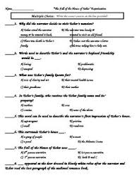 This Is A Final Exam For Edgar Allan Poe S Short Story The Fall Of The House Of Usher It Contains 4 Different Sections Mu Edgar Allan Poe Exam Study Skills