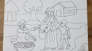 Identifying market trends and growth rate. Market Drawing Step By Step Elementary Memory Drawing Of Market Youtube