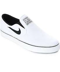 Black And White Nike Slip Ons Nike Sb Janoski White Black Canvas Slip On Women S Skate Shoes Nike Sb Shoes Nike Sb Janoski White Casual Shoes Women