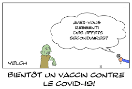 Il peut s'agir d'une douleur au point d'injection, d'une réaction cutanée (rougeur), d'un œdème, de maux de tête, de fatigue ou de fièvre. Bientot Un Vaccin Contre La Covid Blagues Et Dessins