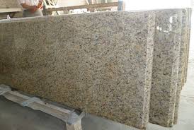 Gold Giallo Ornamental Granite Countertop For Kitchen Prefabricated Countertops