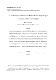 Sans aucun doute la poitrine la plus facile à habiller. Pdf The Socio Spatial Dimension Of Educational Inequality A Comparative European Analysis