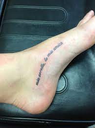 My Sister My Friend In Italian Sister Tattoo I Like This Better Than Latin For Me And Mindi Friend Tattoos Best Friend Tattoos Sister Tattoos