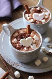 Cinnamon Hot Chocolate With Heart Marshmallows Food Chocolate Hot Chocolate