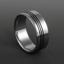 Titanium Ring With Off Center Black Pinstripes And A Flat Etsy In 2021 Engagement Rings For Men Titanium Wedding Rings Titanium Wedding Band