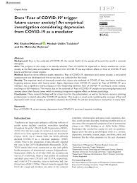 Pdf Does Fear Of Covid 19 Trigger Future Career Anxiety An Empirical Investigation Considering Depression From Covid 19 As A Mediator