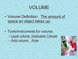 First edition textbook 1st edition angelica stacy chapter u1.4 problem 9e. Volume Volume Definition The Amount Of Space An Object Takes Up Tools Instruments For Volume Liquid Volume Graduated Cylinder Solid Volume Ruler Ppt Download
