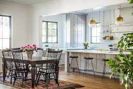 Shop for black windsor chairs online at target. Dark Brown Stained Dining Table With Black Windsor Dining Chairs Transitional Dining Room