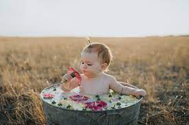They make your skin soft, smooth and fresh! Lorissa Lee Photography 1st Birthday Milk Bath Mini Session