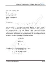 Write closure of savings bank account as your subject. Bank Account Transfer Letter