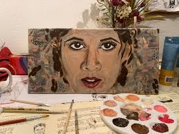 Got my beautiful artwork by Steve Anderson framed and hung in my 'Leia  corner' (+ Ahsoka). My dog's name is Leia, and her bed sits under the art.  It's also her 10th