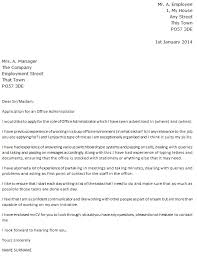 Office Administrator Cover Letter Example Icover Org Uk