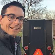Dog following grandson during cleanup in Upstate New York