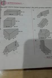 Bangun datar gabungan jenis contoh soal pembahasan. Hitunglah Volume Bangun Bangun Berikut Jika Perluu Gunakan Kalkulator No 3 Sampe 8 Brainly Co Id
