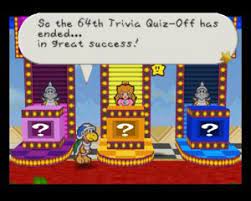 No matter how you interact with them, these are sure to start some. 64th Trivia Quiz Off Paper Mario Wiki Fandom