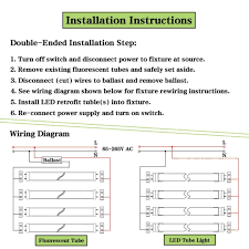 Its inner surface is coated with phosphorous and is filled with an inert gas, generally argon, with a trace of mercury. 17 Awesome Led Fluorescent Tube Wiring Diagram Design Ideas Bacamajalah Led Fluorescent Tube Fluorescent Tube Led Fluorescent