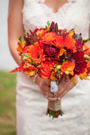 Shop gerbera daisy arrangements and bouquets from ftd. Rich Fall Toned Bridal Bouquet Flowers Include Gerbera Daisies Roses Freesia Hypericum Berries Dahlias Flower Bouquet Wedding Fall Wedding Flowers Bouquet