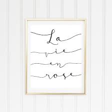 La Vie En Rose Lyrics How I Met Your Mother La Vie En Rose Printable Poster Printable Quote Etsy Posters Printable La Vie Poster