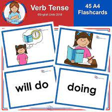Flashcards A4 Verb Tense Flashcards Verb Tenses Tenses