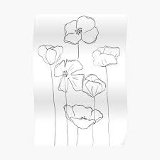 Black and white wall art framed wall art, abstract flower art, black and white floral wall art, watercolor painting, minimalist wall decor. Black And White Flowers Posters Redbubble