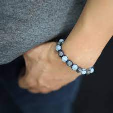 Coai Labradorite Aquamarine Stone Bracelet For Men