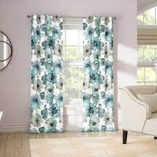 Custom pattern or printed curtains for living room, sliding glass doors, bedroom, small windows, bay windows, large windows, french doors. Large Print Floral Curtains Wayfair