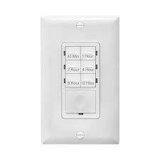 In Wall Preset Countdown Timer Switch 30 Minutes 12 Hours White Topgreener