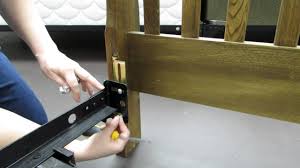 Pictured above is a set of queen rails with a center support; Attach A Bed Frame To A Hook On Headboard Youtube