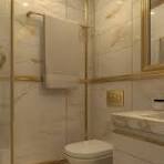 White Tile with Gold Accents