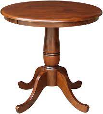 They just varied from the different circular details they have on each one and in the color combination too. Amazon Com International Concepts 30 Inch Round Pedestal Dining Table Espresso Tables