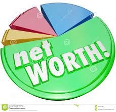 net worth pie chart wealth value compare assets debts graph