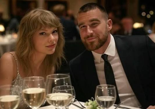 Travis Kelce and Taylor Swift walk off The Tonight Show
