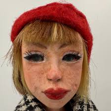 OOAK Parisian Style Art Doll, Handmade Vintage City Girl Figurine With Red  Beret and Houndstooth Coat, Hand Painted Collectible Winter Decor