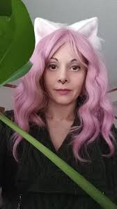 Pink Hair with Cat Ears