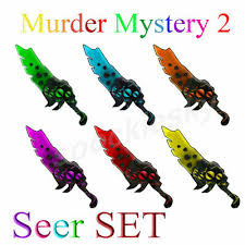 Get the latest value, popularity and demand of every tradeable item our mm2 value list provides the latest values of every tradable item and pet in murder mystery 2. Roblox Mm2 Seer Set 6x Godly Murder Mystery 2 Neu Knife Messer Gun Item Waffe Eur 10 99 Picclick De