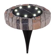 Die glasbausteine sehen sehr dekorativ aus und erleuchten den weg, die terrasse oder den garten. Wege Sockelleuchten 4er Set Solar Erdspiess Lampen Stein Optik Strahler Garten Beet Boden Leuchten Garten Terrasse