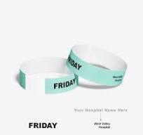 Hospital Entry Tyvek Wristbands