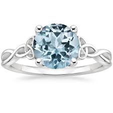Platinum Aquamarine Entwined Celtic Love Knot Ring In 2020 Celtic Knot Engagement Ring Unconventional Engagement Rings Celtic Wedding Rings