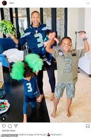 Nfl quarterback seattle seahawks ceo of west2east empire. Ciara And Kids Kitted Out In Team Gear As They Root For Russell Wilson S Seahawks Against Falcons Readsector