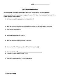 French Revolution History Channel Documentary Worksheets