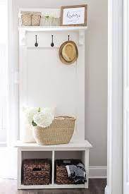 An Entryway Hall Tree Bench That Is Perfect For Providing Organization For S Diy Furniture For Small Spaces Entryway Hall Tree Bench Furniture For Small Spaces