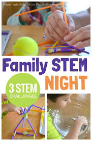 Stem Challenges For Family Game Night Playtivities Stem Family Night Stem Challenges Family Science Night