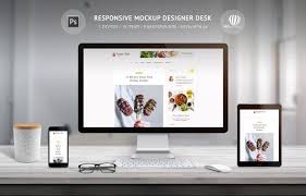 Responsive Mockup Designer Desk Is Photoshop Psd Scene Creator For Presentation Responsive Web Site Design Create Social Net Design Desk Design Website Design